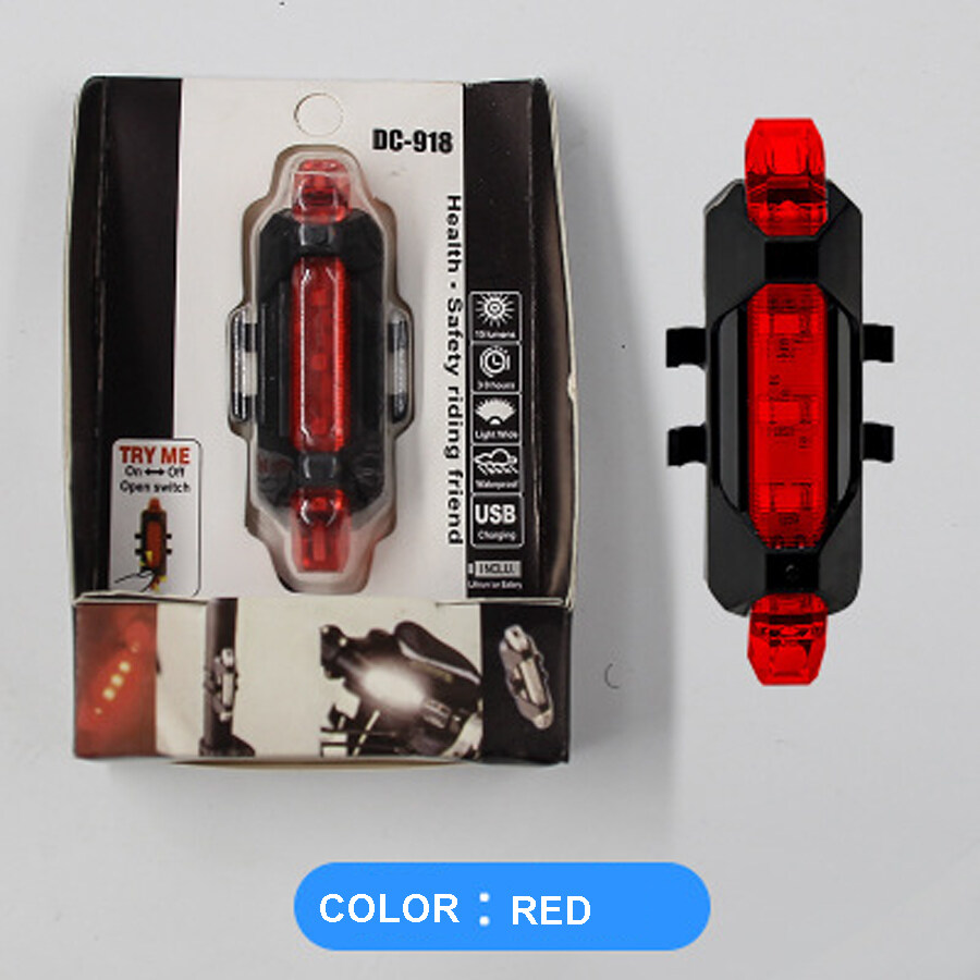  Bicycle Tail Light Smart Sensor Brake Mountain Bike Light USB Charging Road Bike Night Riding Rear Light 